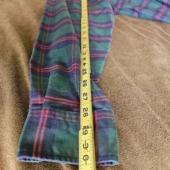 L.L. Bean Green Plaid Casual Button Down Shirt - Picture 7 of 7